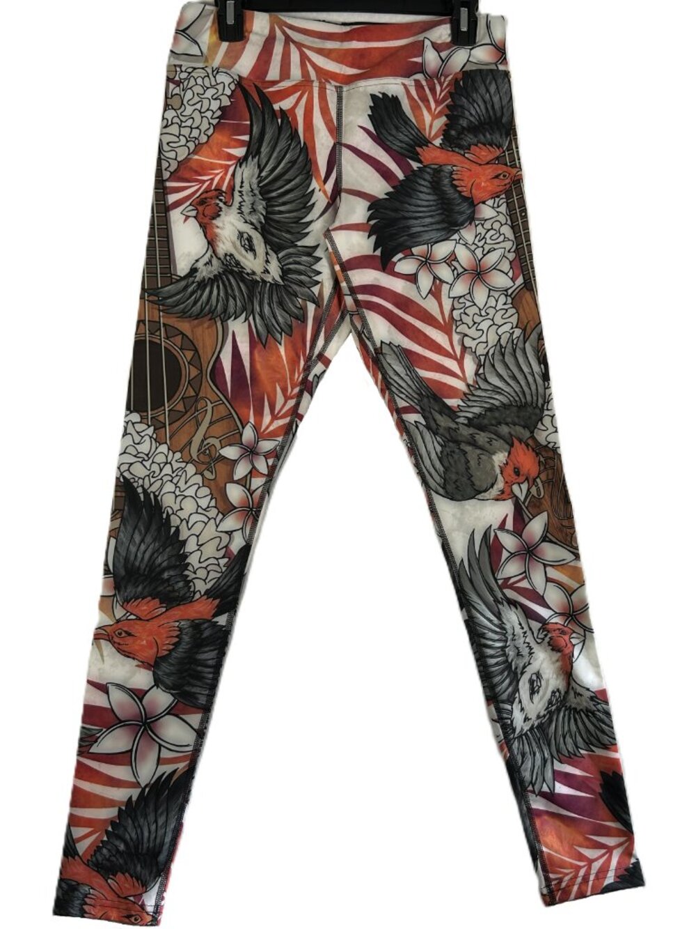 Eagle Rock WERKSHOP Triathlon Compression Leggings Ukulele Bird Floral XL